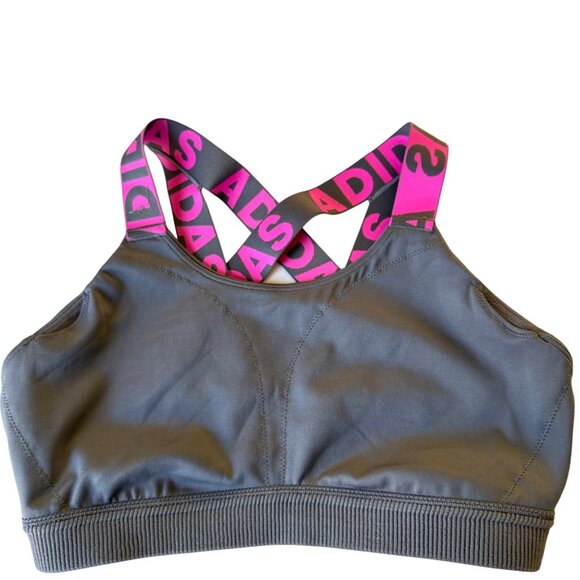 Nike Women's Dri-Fit Swoosh Sports Bra XXS Gray Black Medium Support New - Picture 7 of 9